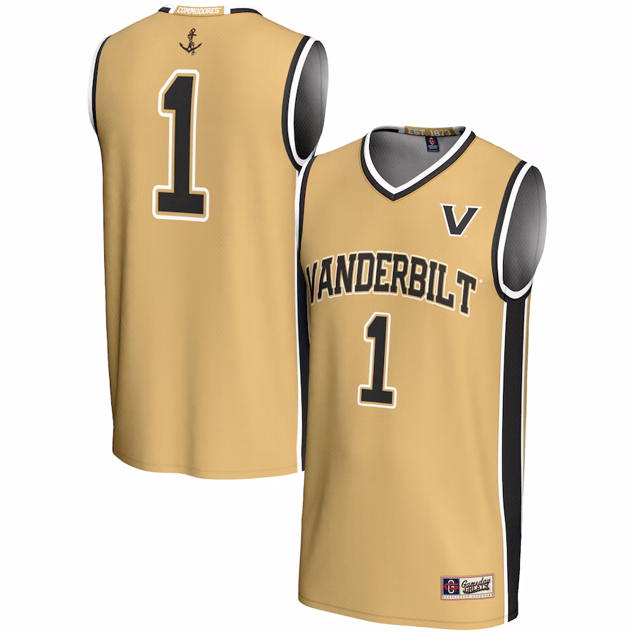 Youth GameDay Greats #1 Gold Vanderbilt Commodores Lightweight Collegiate Basketball Jersey - Puhuasuan