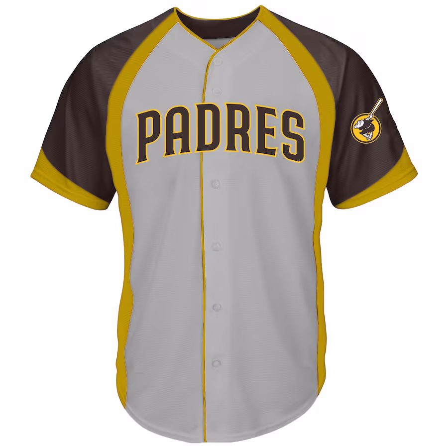 Men's San Diego Padres  Profile Gray Big & Tall Colorblock Team Fashion Jersey - Puhuasuan