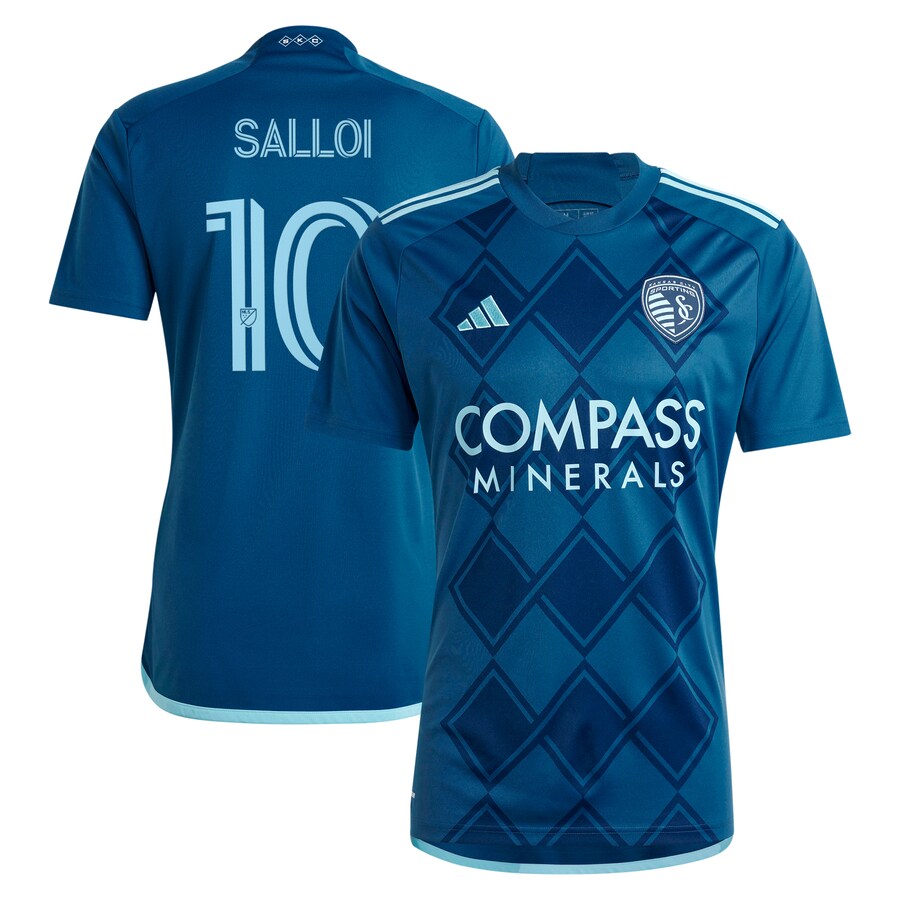 Men's Sporting Kansas City Daniel Salloi adidas Navy 2024 Diamonds Our Forever Replica Player Jersey - Puhuasuan