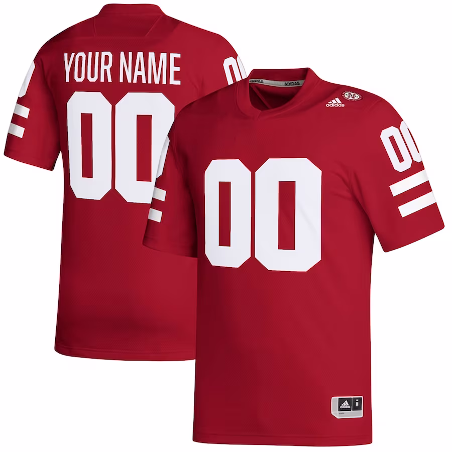 Nebraska Huskers adidas Replica Custom Football Jersey - Scarlet - Puhuasuan