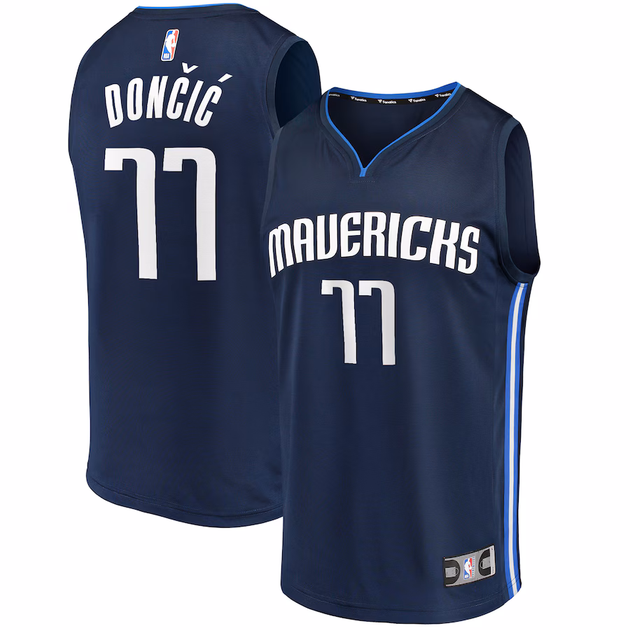 Youth Dallas Mavericks Luka Doncic Fanatics Navy Fast Break Replica Player Team Jersey - Statement Edition - Puhuasuan