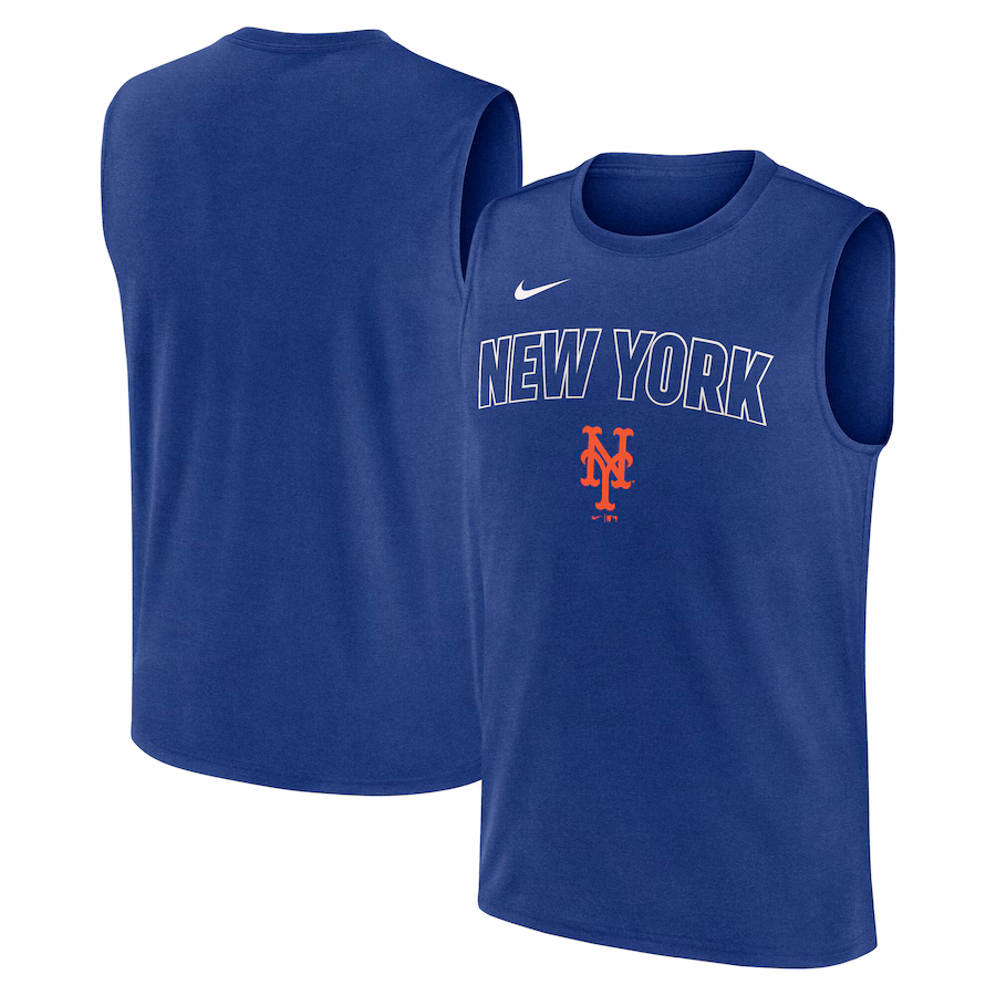 Men's New York Mets Nike Royal Knockout Performance Muscle Tank Top - Puhuasuan