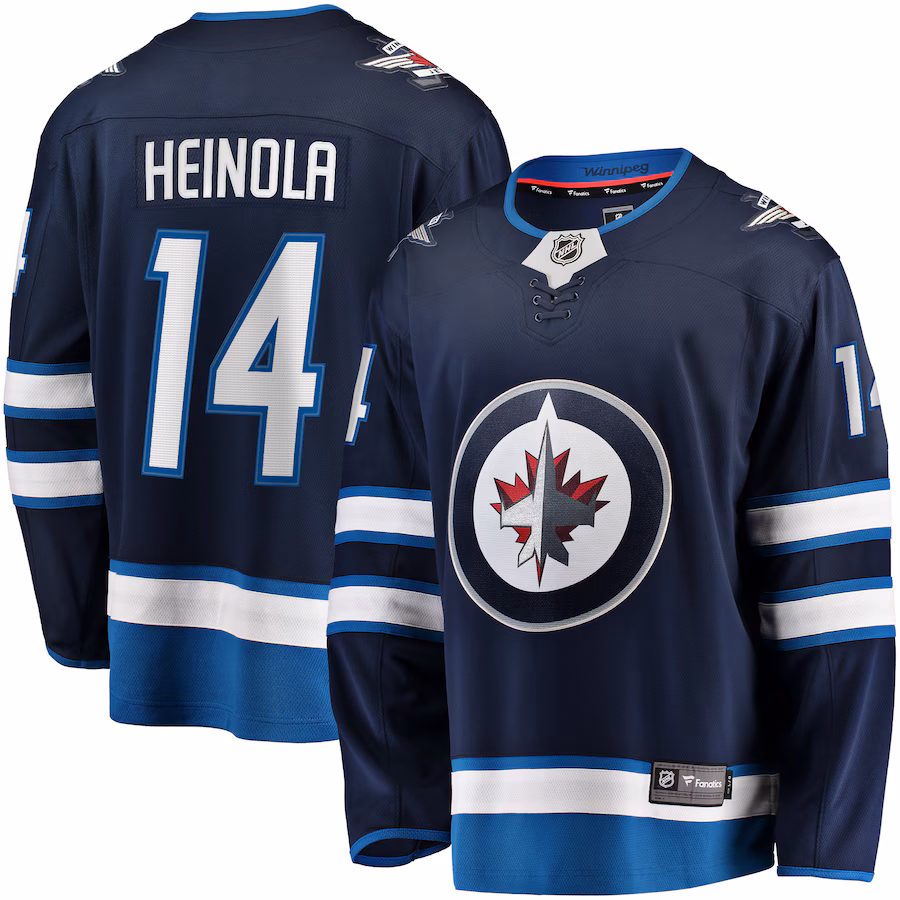 Men's Winnipeg Jets Ville Heinola Fanatics Navy Home Breakaway Player Jersey - Puhuasuan