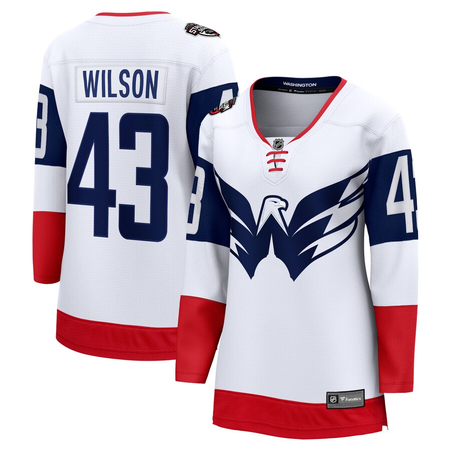 Women's Washington Capitals Tom Wilson Fanatics Branded White 2023 NHL Stadium Series Breakaway Player Jersey - Puhuasuan