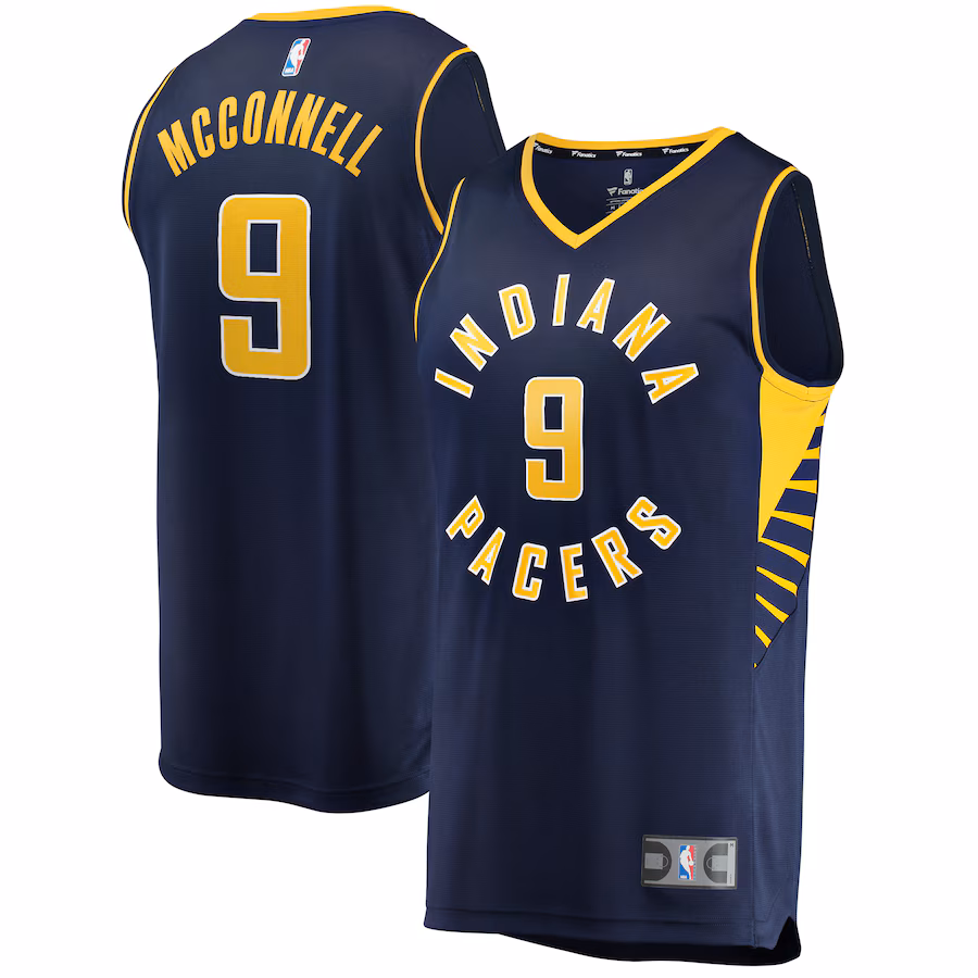 Men's Indiana Pacers T.J. McConnell Fanatics Navy Fast Break Player Replica Jersey - Icon Edition - Puhuasuan