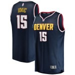 Men's Denver Nuggets Nikola Jokic Fanatics Navy 2019/20 Fast Break Replica Player Jersey - Icon Edition - Puhuasuan