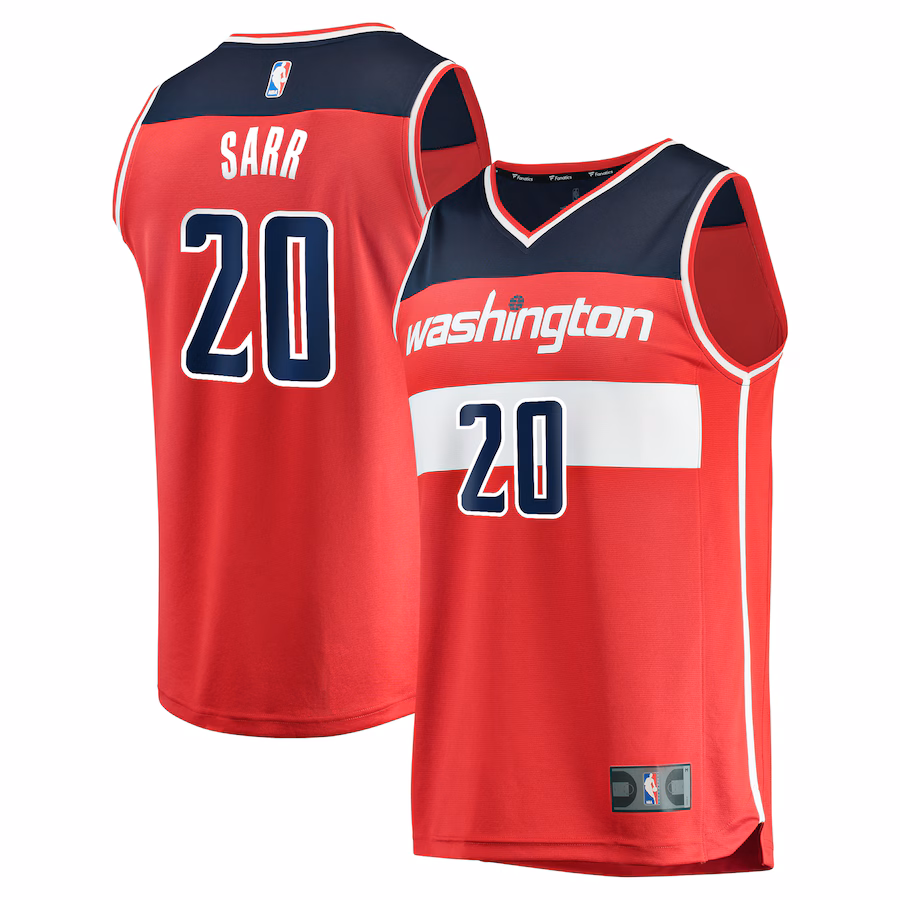 Men's Washington Wizards Alexandre Sarr Fanatics Red Fast Break Replica Player Jersey - Icon Edition - Puhuasuan