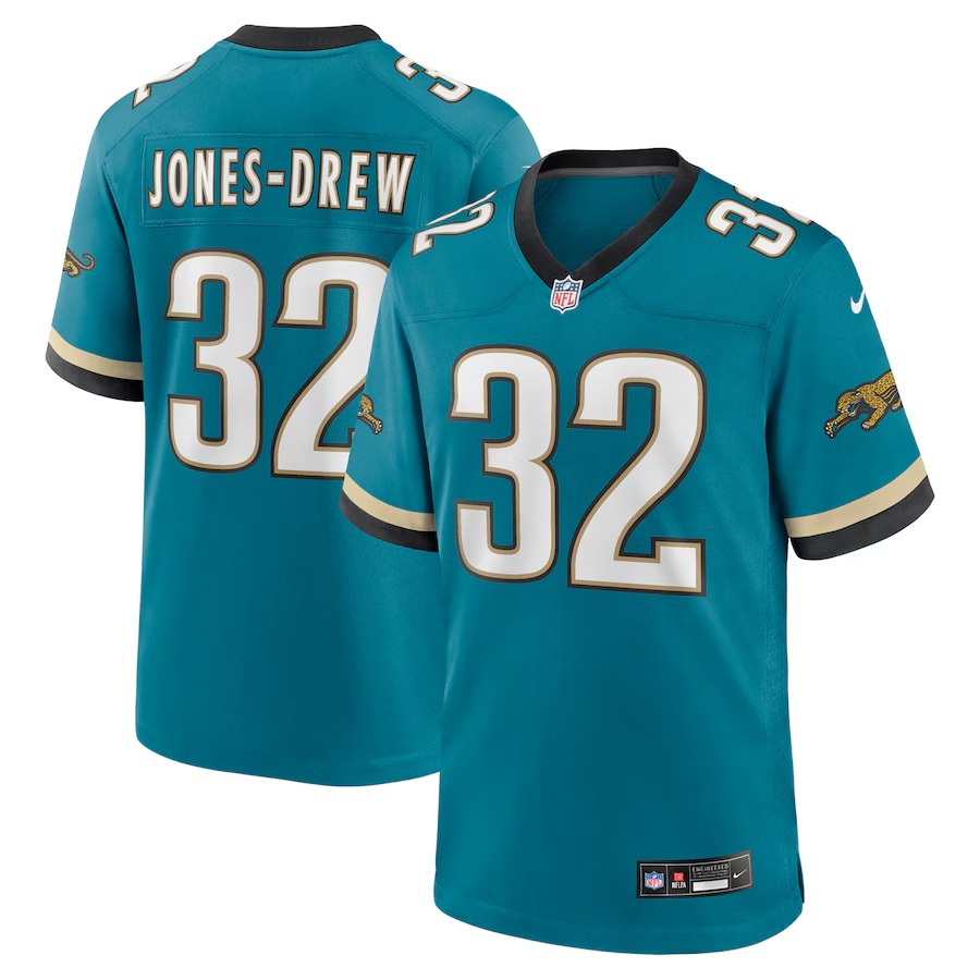 Men's Jacksonville Jaguars Maurice Jones-Drew Nike Teal Prowler Throwback Retired Player Game Jersey - Puhuasuan