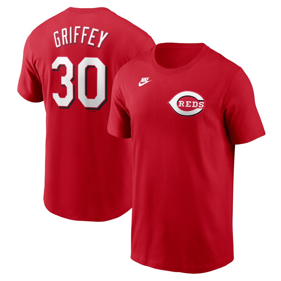 Men's Cincinnati Reds Ken Griffey Jr. Nike Red Fuse Name & Number T-Shirt - Puhuasuan