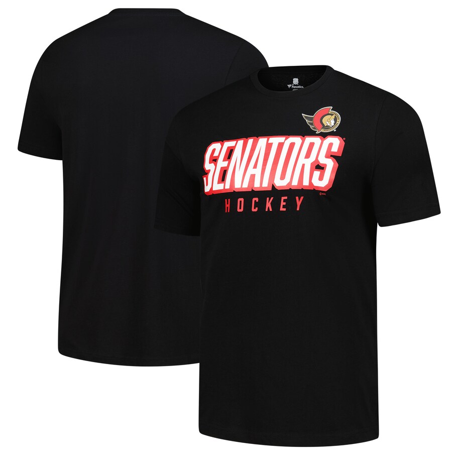 Men's Ottawa Senators Fanatics Black T-Shirt - Puhuasuan