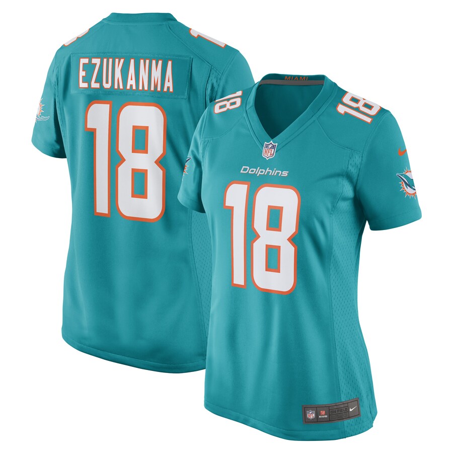 Women's Miami Dolphins Erik Ezukanma Nike Aqua Game Player Jersey - Puhuasuan
