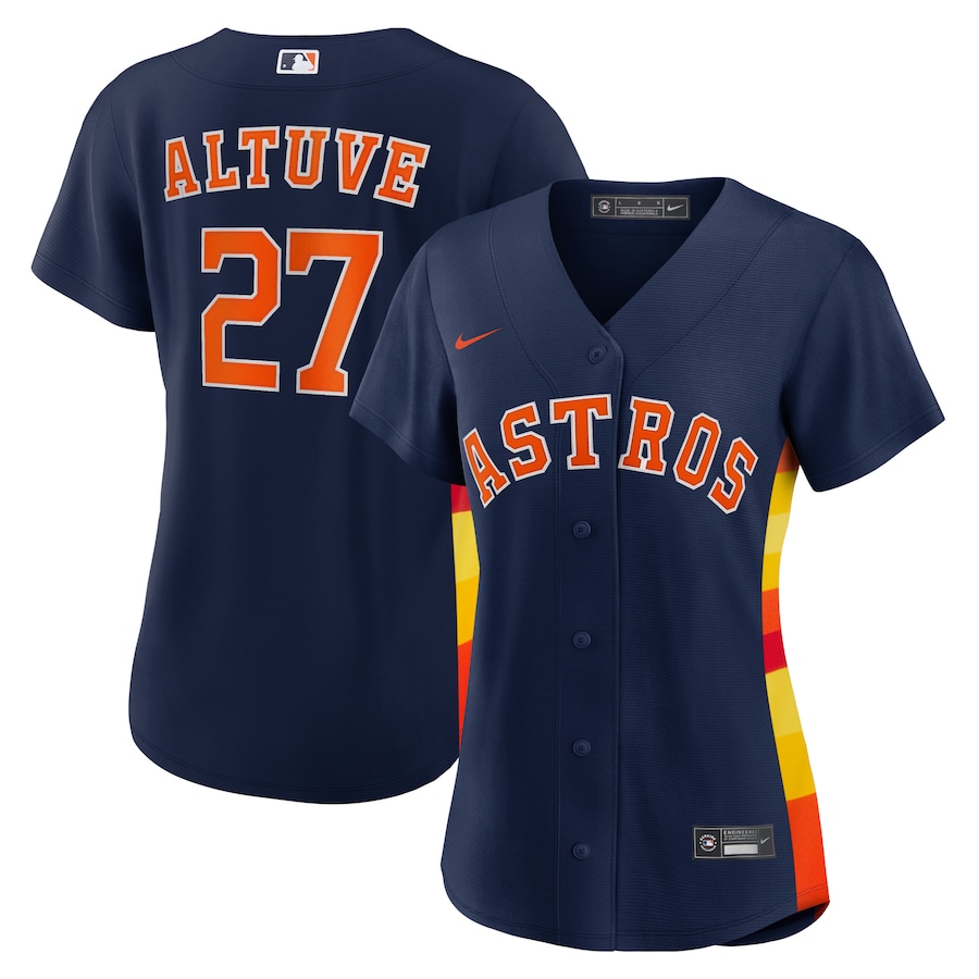 Women's Houston Astros Jose Altuve Nike Navy Alternate Replica Player Jersey - Puhuasuan