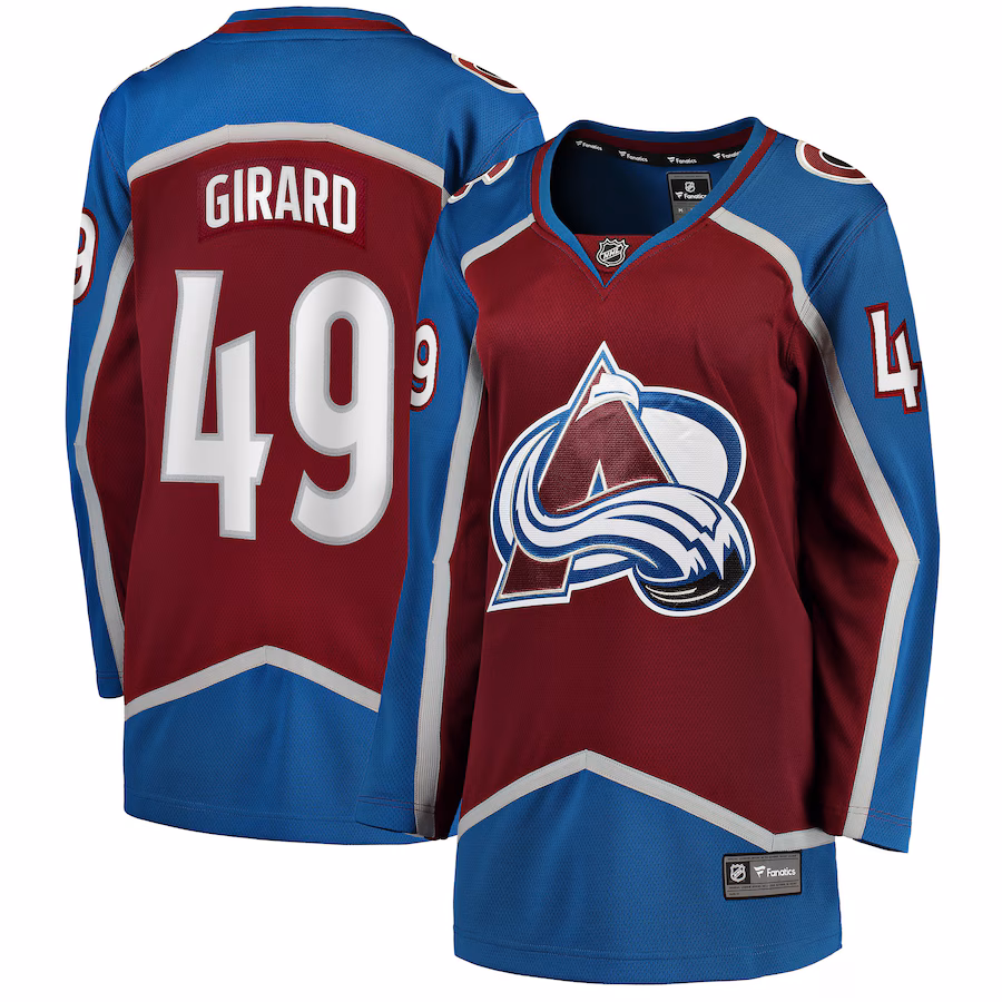 Women's Colorado Avalanche Samuel Girard Fanatics Burgundy Home Breakaway Player Jersey - Puhuasuan