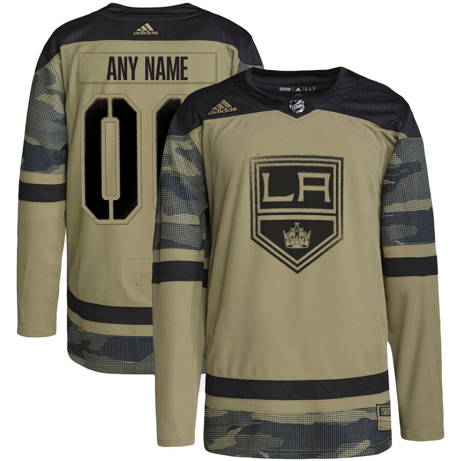 Men's Los Angeles Kings adidas Camo Military Appreciation Team Authentic Custom Practice Jersey - Puhuasuan