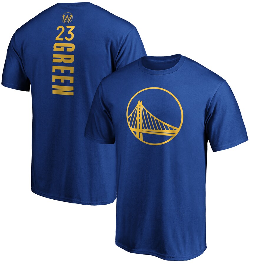 Men's Golden State Warriors Draymond Green Royal Playmaker Name & Number T-Shirt - Puhuasuan