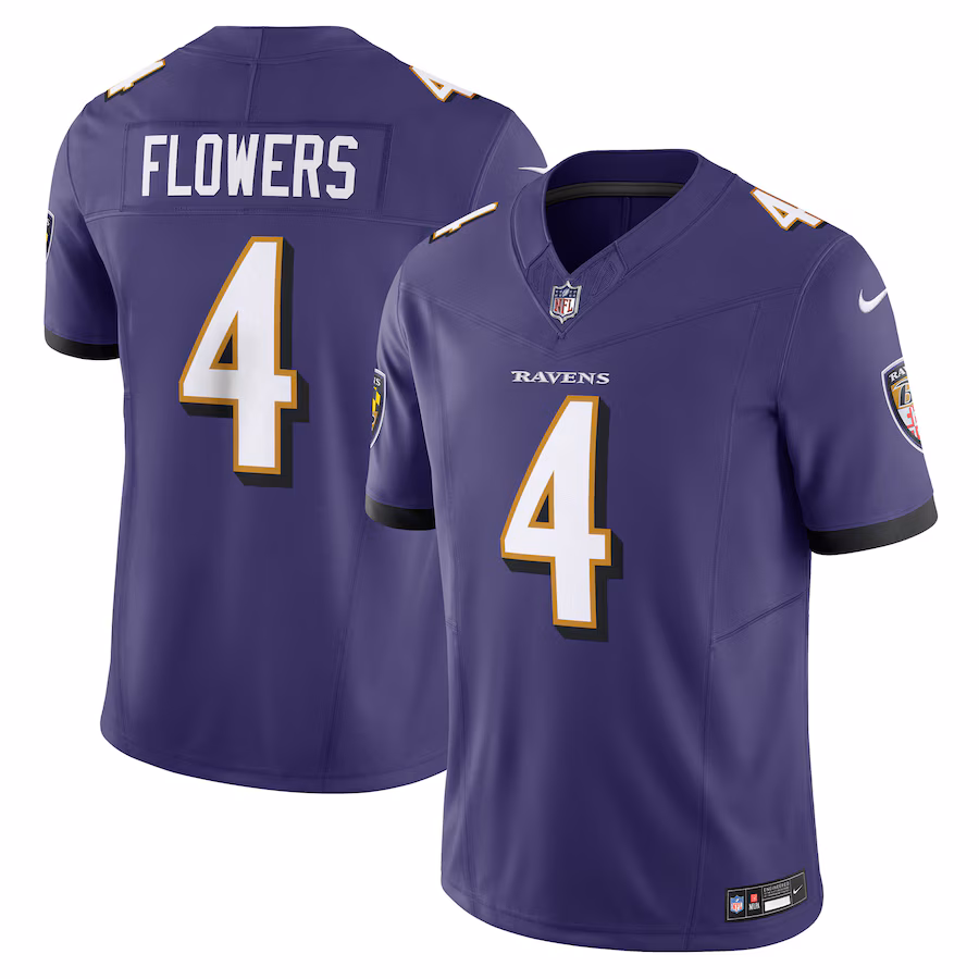 Men's Baltimore Ravens Zay Flowers Nike Purple Vapor F.U.S.E. Limited Jersey - Puhuasuan