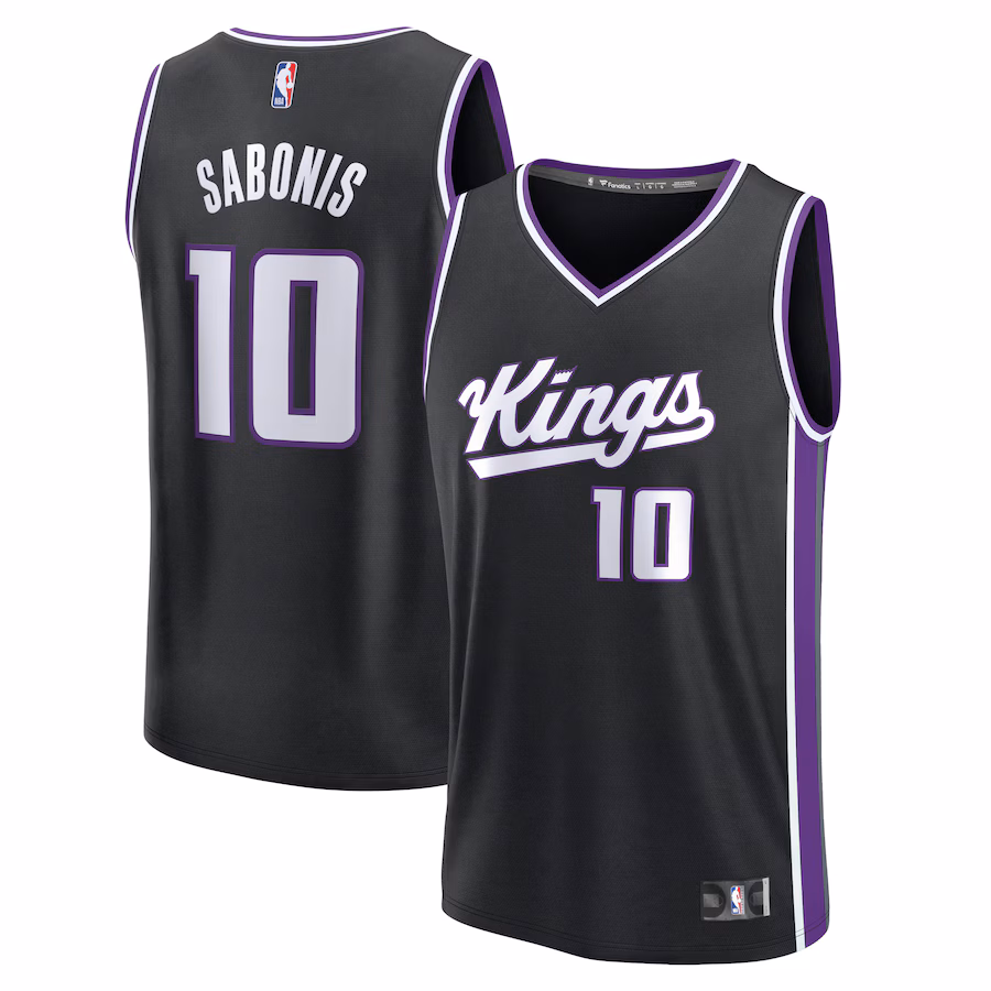 Men's Sacramento Kings Domantas Sabonis Fanatics Black Fast Break Replica Jersey - Icon Edition - Puhuasuan