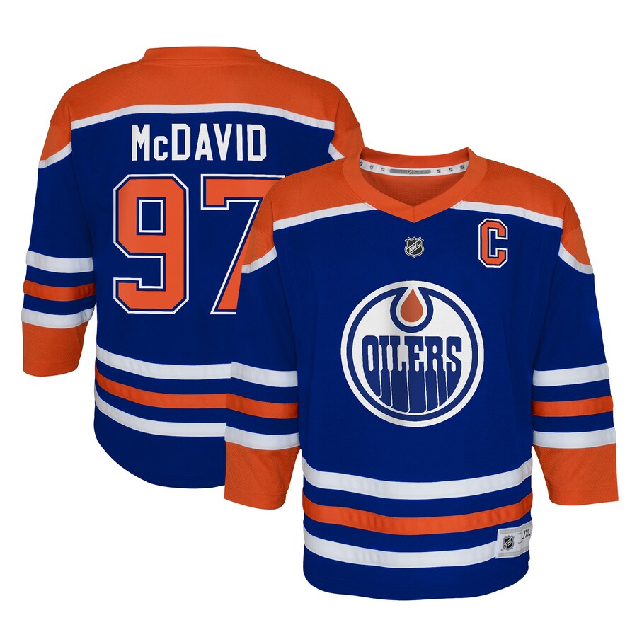 Youth Edmonton Oilers Connor McDavid Royal Home Replica Player Jersey - Puhuasuan