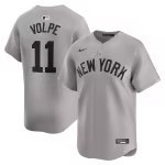 Men's New York Yankees Anthony Volpe Nike Gray Away Limited Player Jersey - Puhuasuan