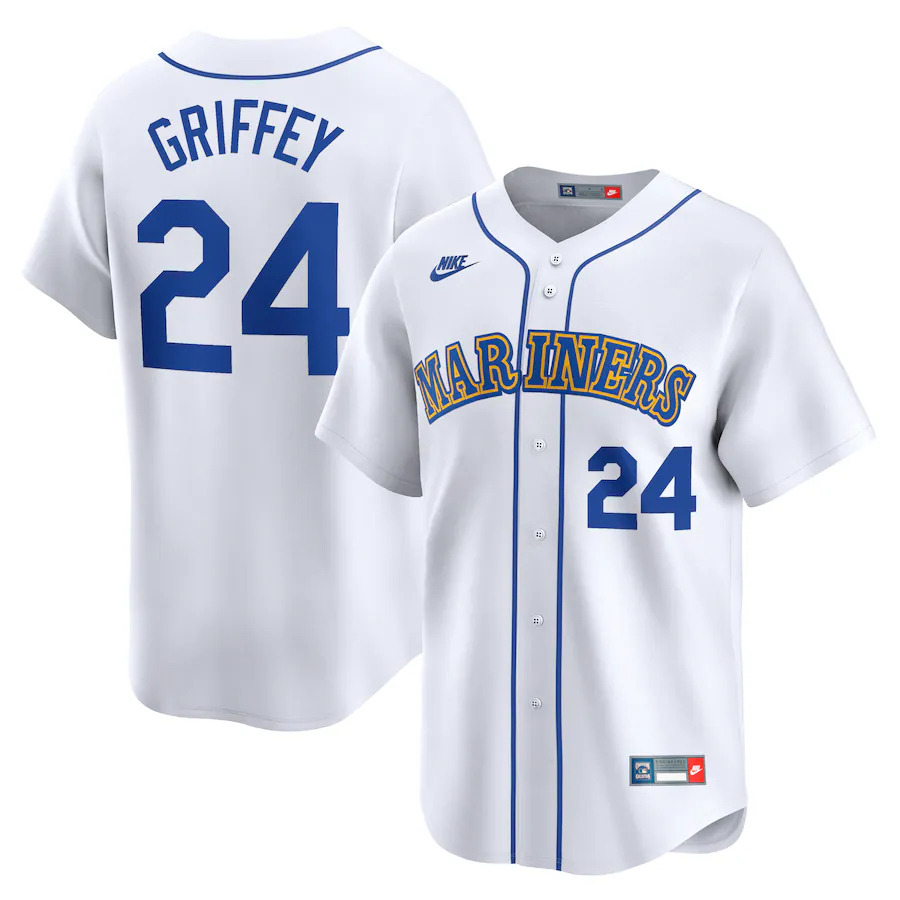 Women's Seattle Mariners Nike White Ken Griffey Jr. Throwback Cooperstown Limited Jersey - Puhuasuan