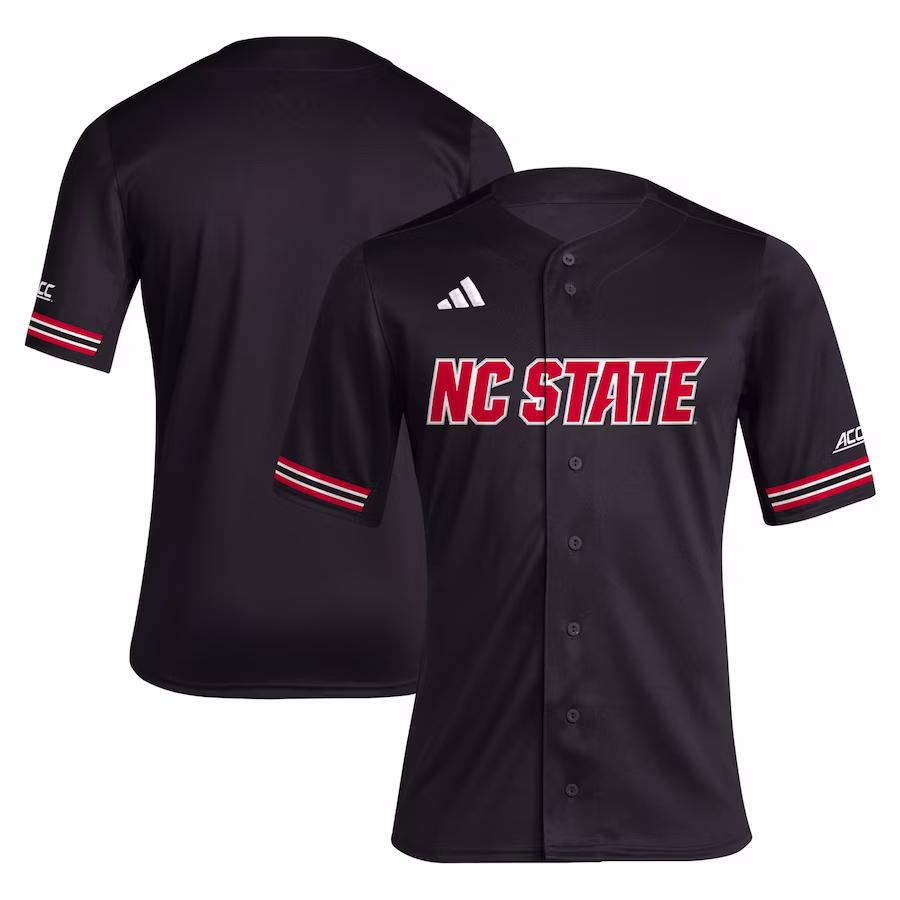 NC State Wolfpack adidas Replica Baseball Jersey - Black - Puhuasuan