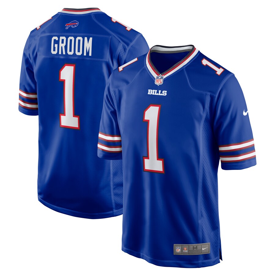 Men's Buffalo Bills Number 1 Groom Nike Royal Game Jersey - Puhuasuan