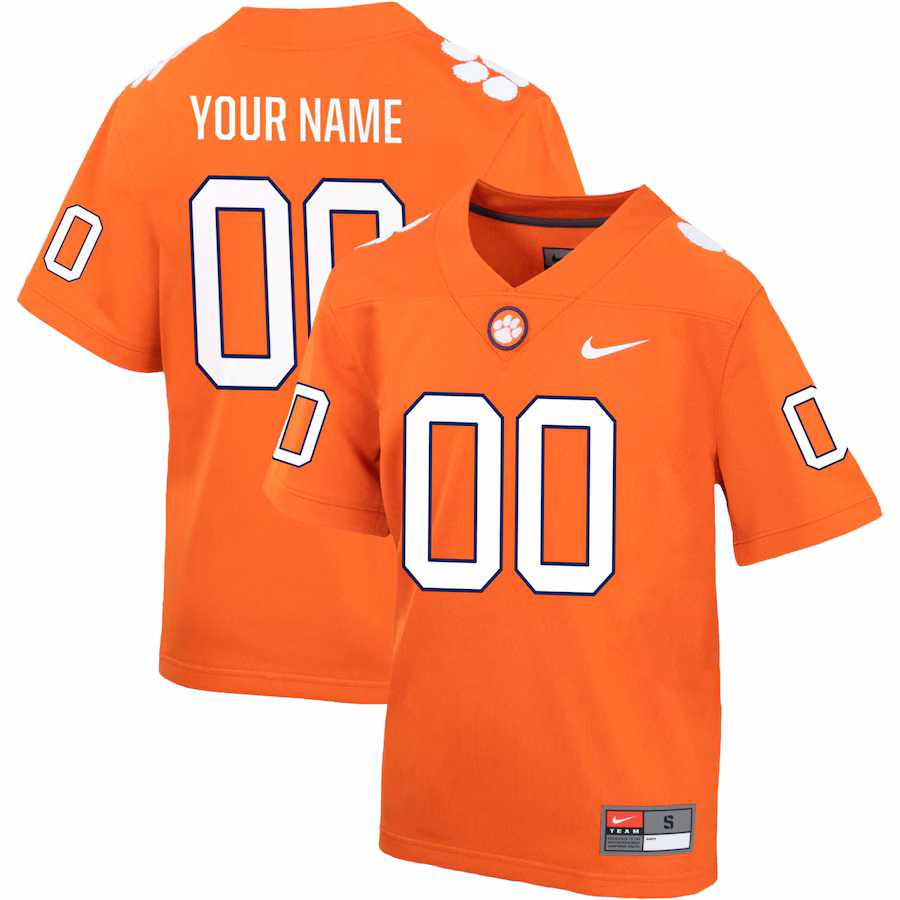 Clemson Tigers Nike Youth Custom Game Jersey - Orange - Puhuasuan