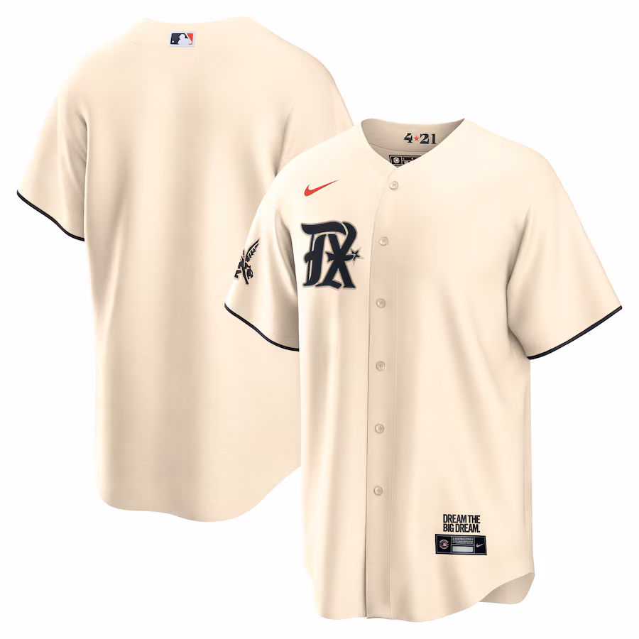 Men's Texas Rangers Nike Cream City Connect Replica Jersey - Puhuasuan