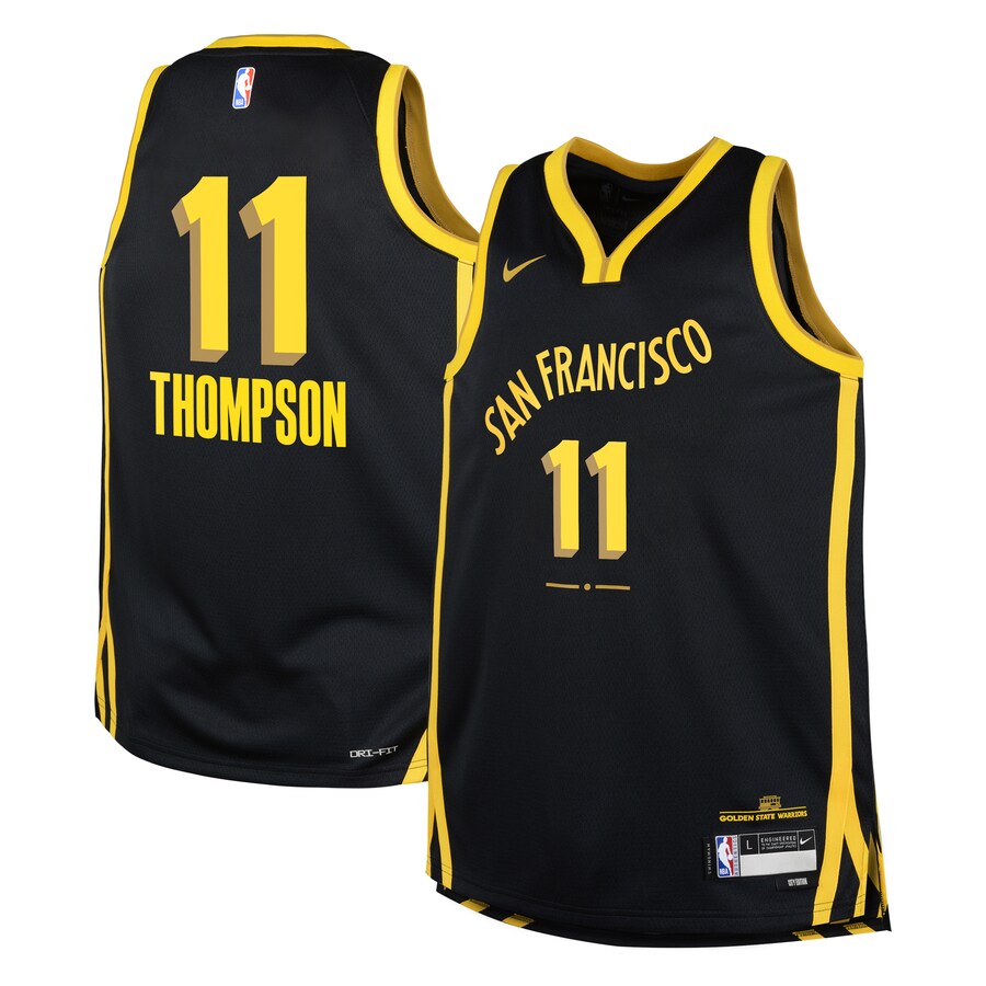 Youth Golden State Warriors Klay Thompson Nike Black  Swingman Replica Jersey - City Edition - Puhuasuan