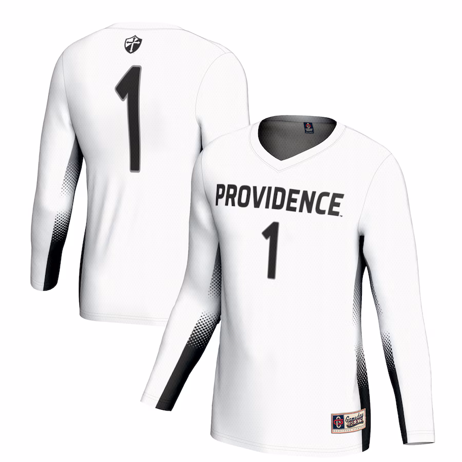 Youth GameDay Greats #1 White Providence Friars Lightweight Women's Volleyball Jersey - Puhuasuan