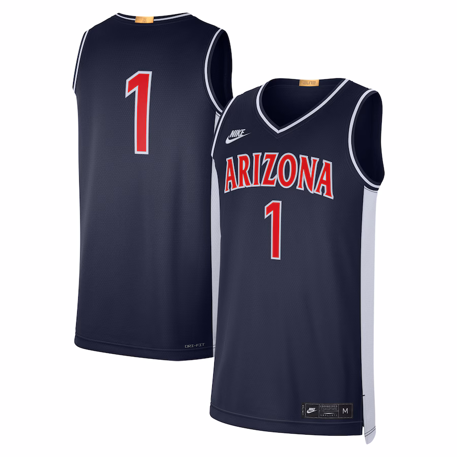 Men's Nike Navy #1 Arizona Wildcats Limited Retro Jersey - Puhuasuan