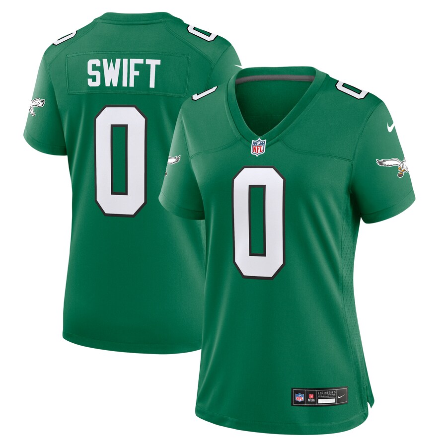 Women's Philadelphia Eagles D'Andre Swift Nike Kelly Green Alternate Game Jersey - Puhuasuan
