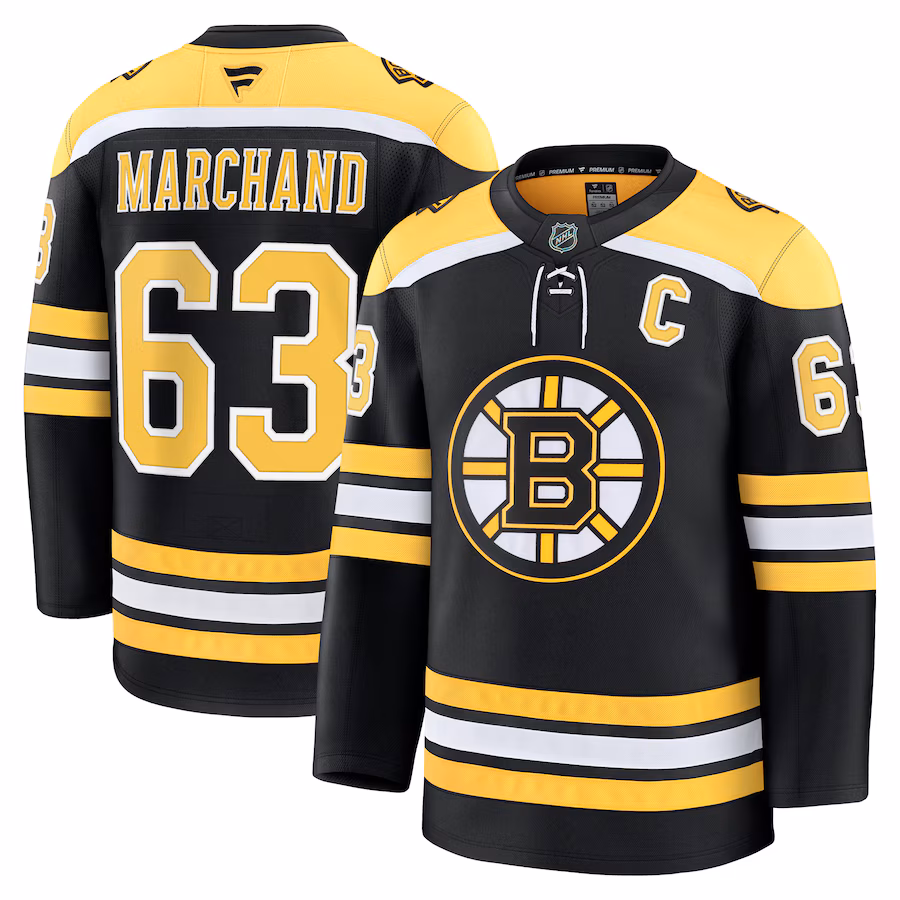 Men's Boston Bruins Brad Marchand Fanatics Black Home Premium Jersey - Puhuasuan