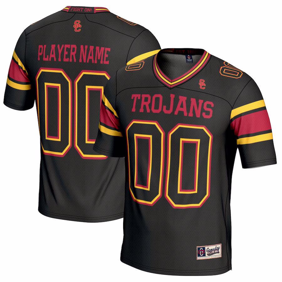 USC Trojans GameDay Greats Youth NIL Pick-A-Player Football Jersey - Black - Puhuasuan