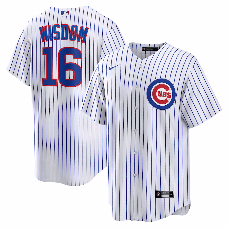 Men's Chicago Cubs Patrick Wisdom Nike White Home Replica Jersey - Puhuasuan