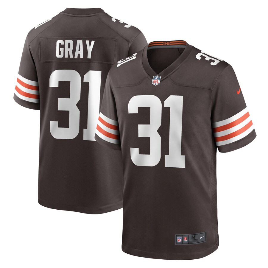 Men's Cleveland Browns Vincent Gray Nike  Brown Team Game Jersey - Puhuasuan