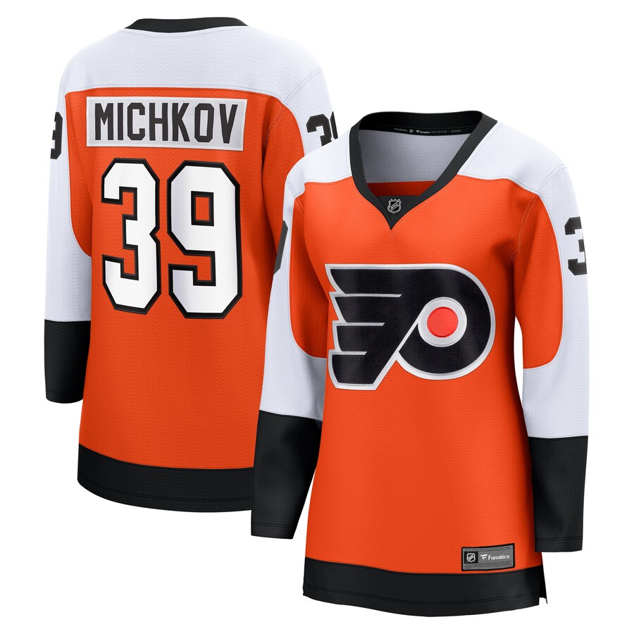 Women's Philadelphia Flyers Matvei Michkov Fanatics Orange Home Premier Breakaway Player Jersey - Puhuasuan