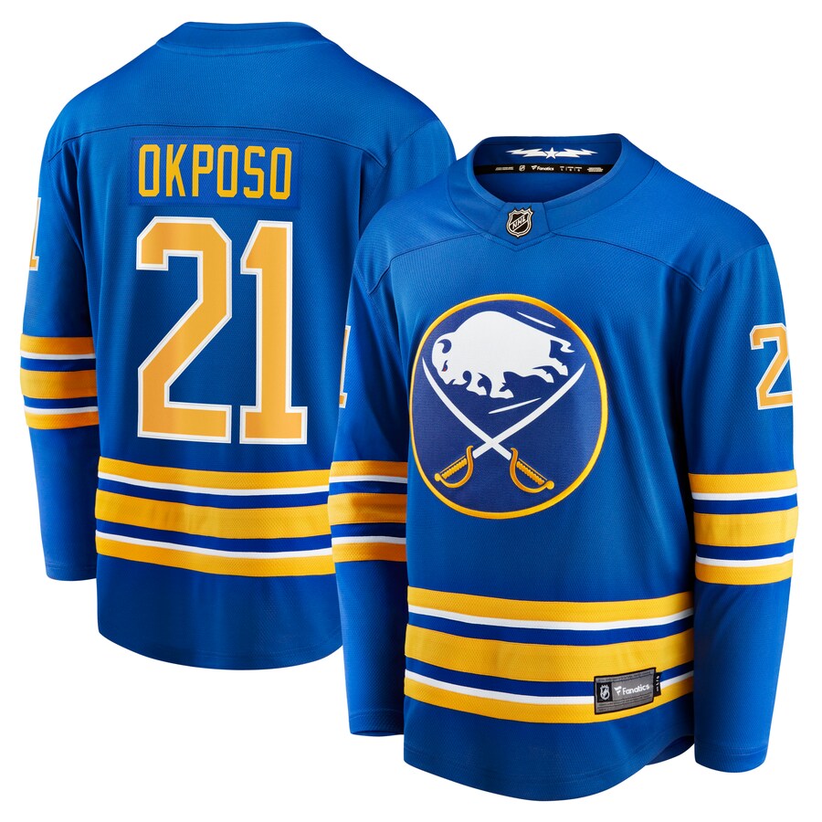 Men's Buffalo Sabres Kyle Okposo Fanatics Branded Royal Home Breakaway Jersey - Puhuasuan