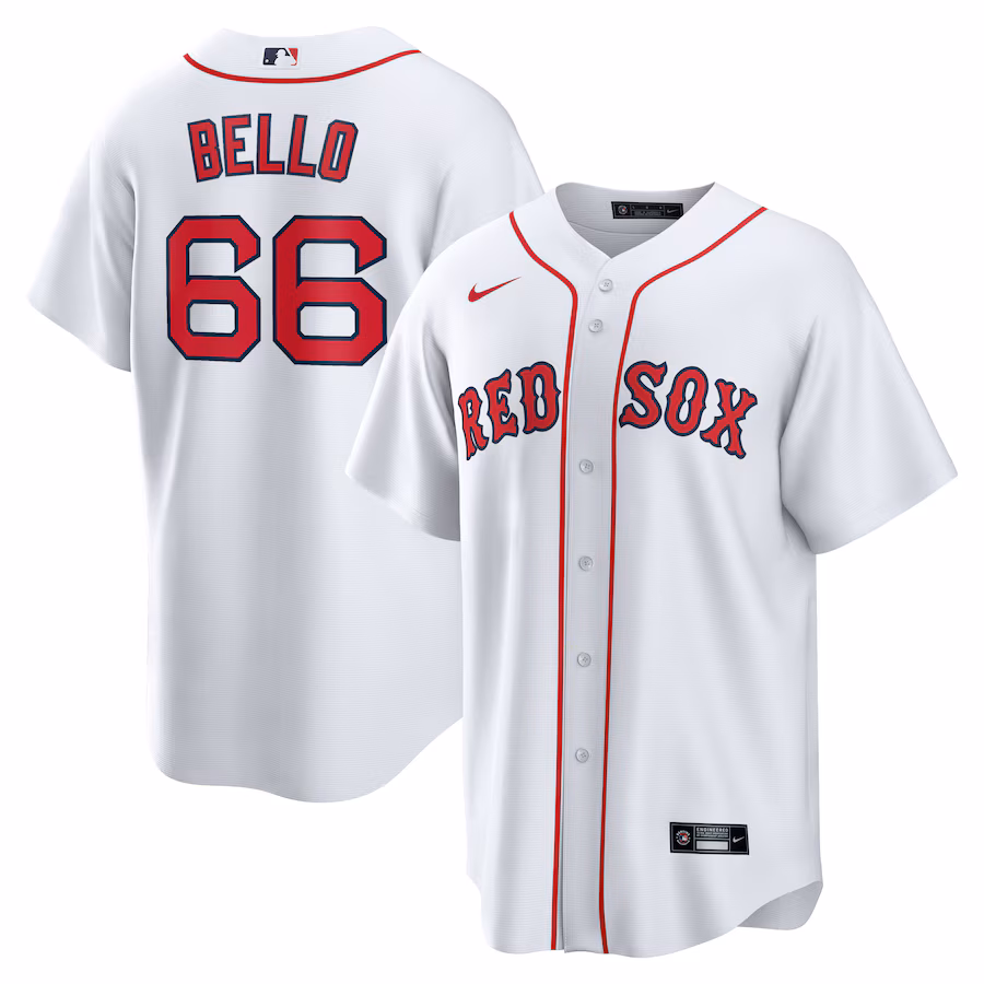 Men's Boston Red Sox Brayan Bello Nike White Home Replica Jersey - Puhuasuan