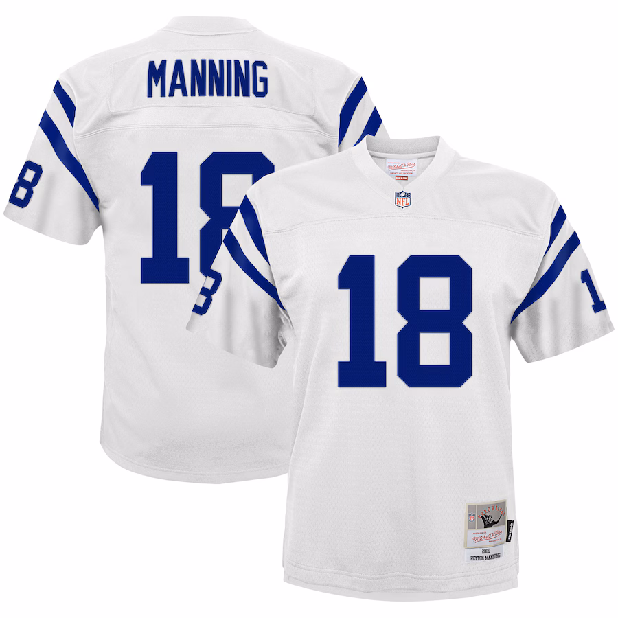 Youth Indianapolis Colts Peyton Manning Mitchell & Ness White 2006 Retired Player Legacy Jersey - Puhuasuan