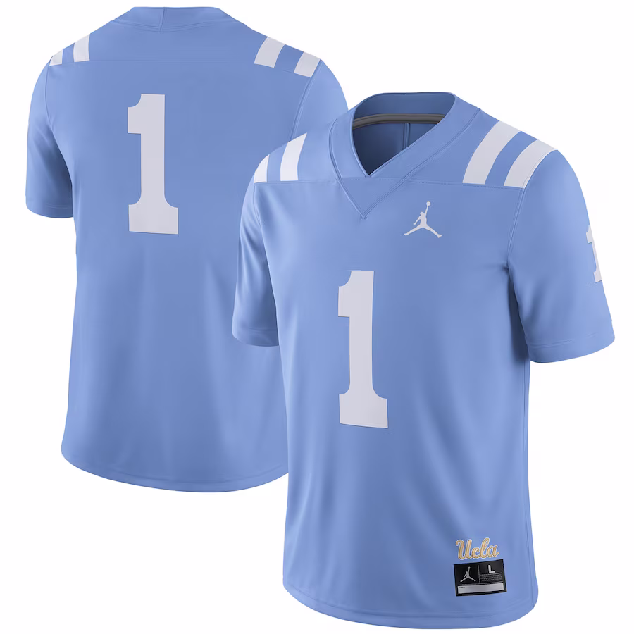 #1 UCLA Bruins Jordan Brand Alternate Game Jersey �?Light Blue - Puhuasuan