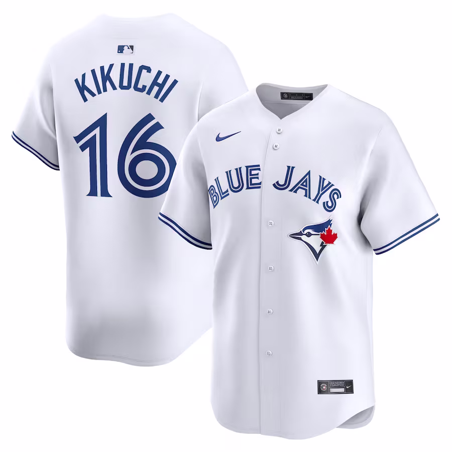 Men's Toronto Blue Jays Yusei Kikuchi Nike White Home Limited Player Jersey - Puhuasuan