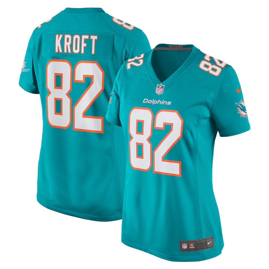 Women's Miami Dolphins Tyler Kroft Nike  Aqua Team Game Jersey - Puhuasuan