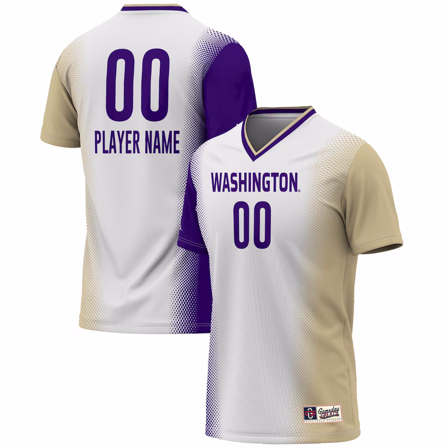 Washington Huskies GameDay Greats Youth NIL Pick-A-Player Lightweight Women's Soccer Jersey - White - Puhuasuan