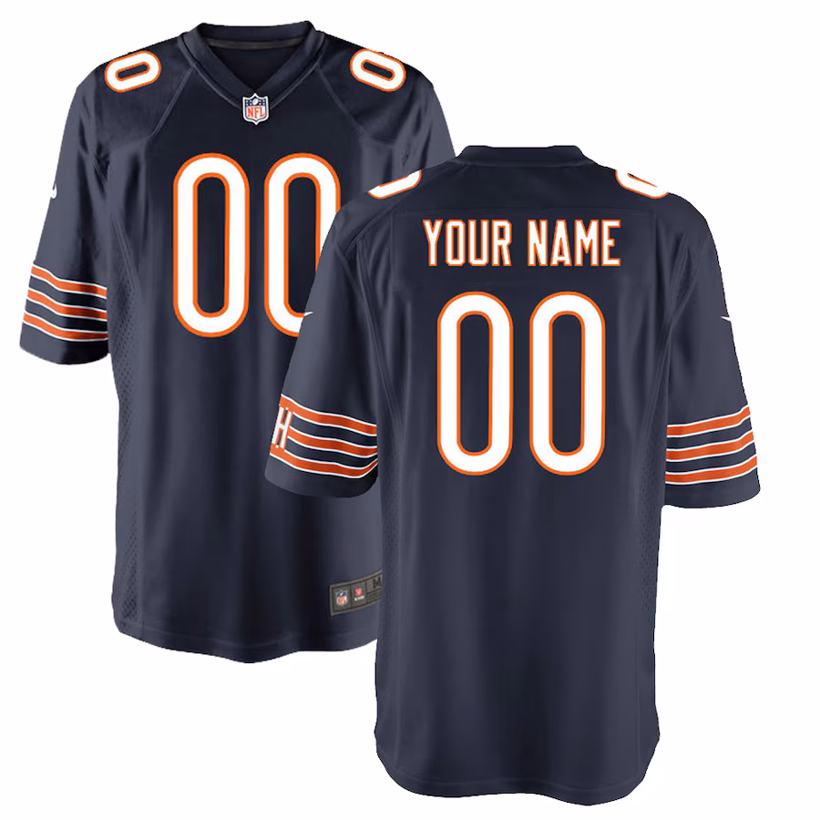 Youth Chicago Bears Nike Navy Custom Game Jersey - Puhuasuan