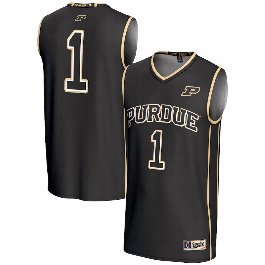 Male GameDay Greats #1  Black Purdue Boilermakers  Lightweight Basketball Jersey - Puhuasuan