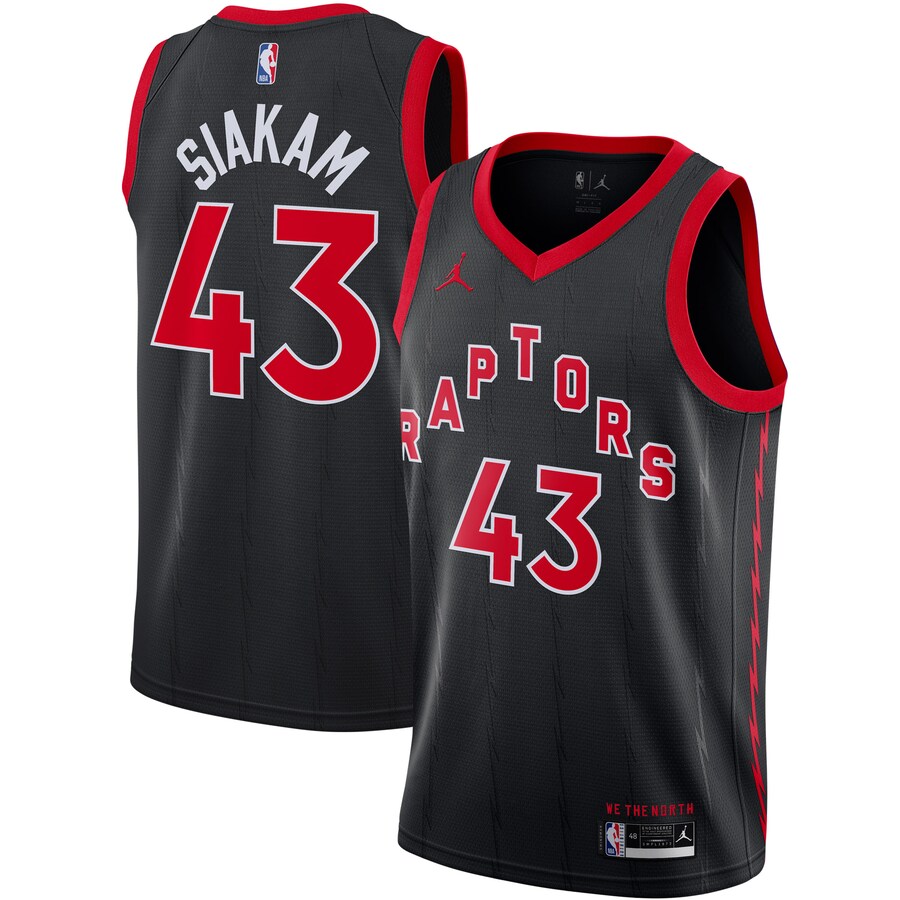 Men's Toronto Raptors Pascal Siakam Jordan Brand Black 2020/21 Swingman Jersey - Statement Edition - Puhuasuan