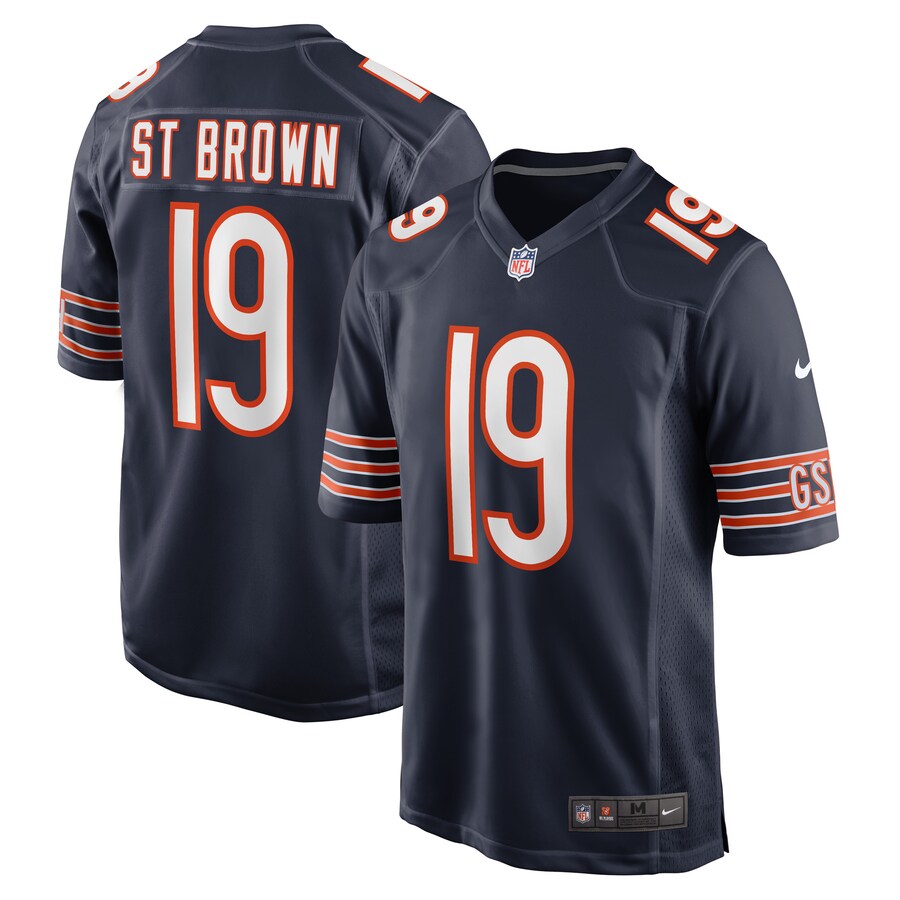 Men's Chicago Bears Equanimeous St. Brown Nike Navy Game Player Jersey - Puhuasuan
