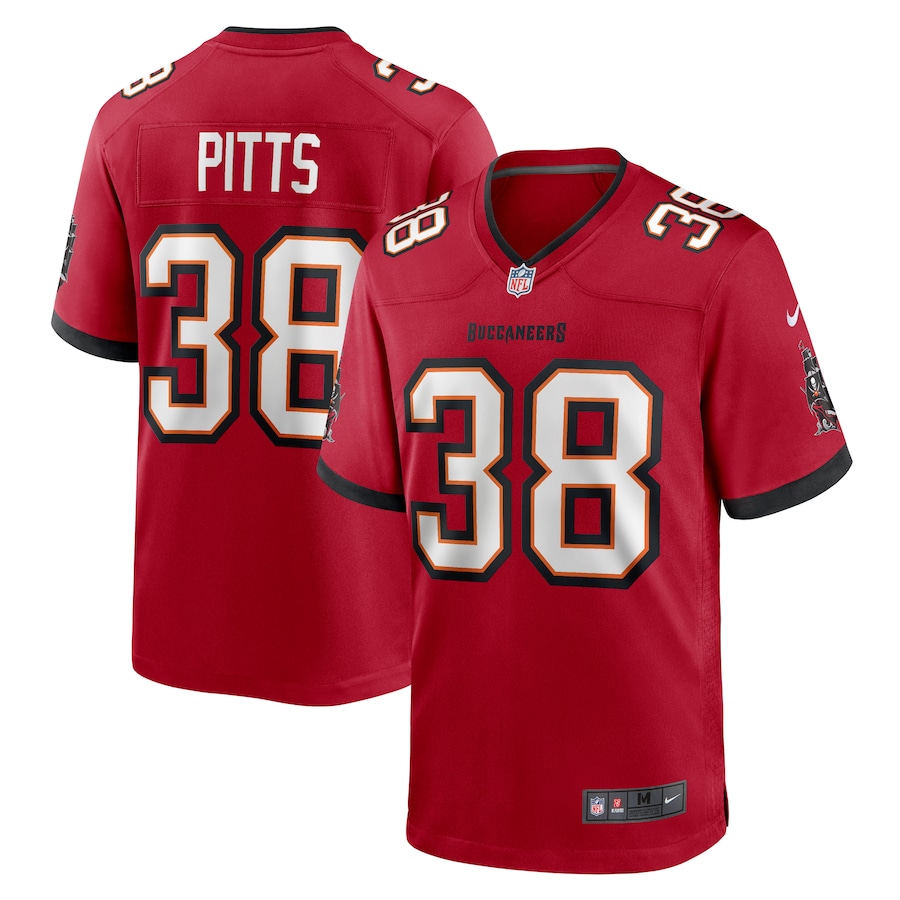 Men's Tampa Bay Buccaneers Derrek Pitts Nike  Red  Game Jersey - Puhuasuan