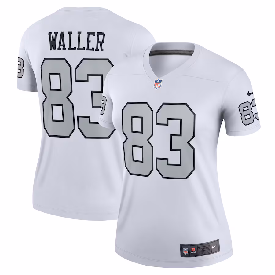 Women's Las Vegas Raiders Darren Waller Nike White Alternate Legend Player Performance Top - Puhuasuan